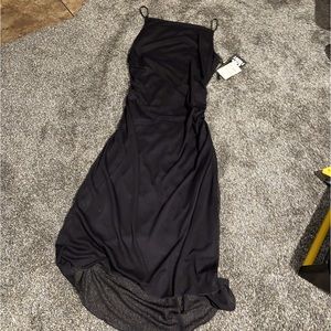 up front black vintage 90s dress